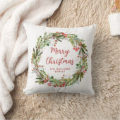 メリーエレガントクリスマスリース クッション (ブランケット)