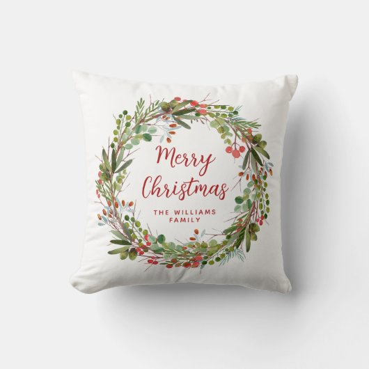 メリーエレガントクリスマスリース クッション (正面)