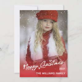 メリーエレガントクリスマスレッドおもしろいホリデーカード シーズンカード