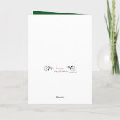 メリーエレガントクリスマスヴィンテージ赤グリーティングカード シーズンカード (裏面)