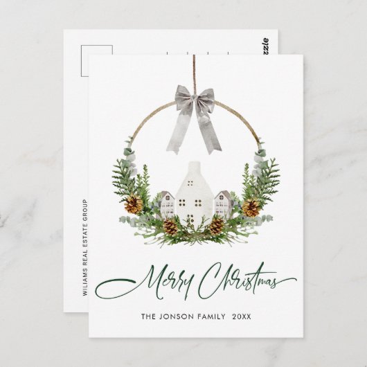 メリーエレガントクリスマス作曲の休日 ポストカード (正面/裏面)