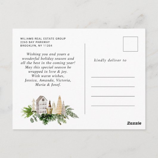 メリーエレガントクリスマス作曲の休日 ポストカード (裏面)