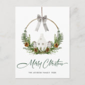 メリーエレガントクリスマス作曲の休日 ポストカード (正面)