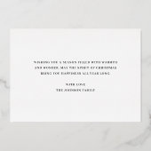 メリーエレガントクリスマス写真金ゴールド 箔シーズンカード (裏面)