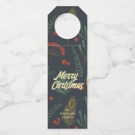 メリーエレガントクリスマス冬季植物園 ボトルネックタグ (正面)