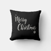 メリーエレガントクリスマス台本ブラックファミリー クッション (正面)