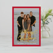 メリーエレガントクリスマス台本レッド2写真 箔シーズンカード (立ち正面)