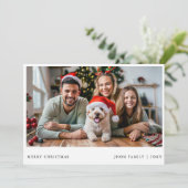 メリーエレガントクリスマス家族のポートレート写真 シーズンカード (スタンド正面)