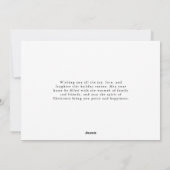 メリーエレガントクリスマス家族のポートレート写真 シーズンカード (裏面)