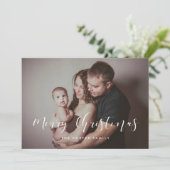 メリーエレガントクリスマス家族の写真カード シーズンカード (スタンド正面)