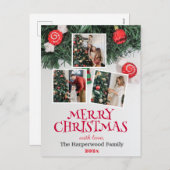 メリーエレガントクリスマス家族の写真集 シーズンポストカード (正面/裏面)