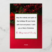 メリーエレガントクリスマス家族の写真集 箔シーズンカード (裏面)