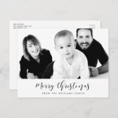 メリーエレガントクリスマス家族の写真 ポストカード (正面/裏面)
