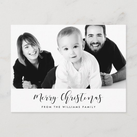 メリーエレガントクリスマス家族の写真 ポストカード (正面)