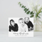 メリーエレガントクリスマス家族の写真 ポストカード (スタンド正面)
