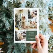 メリーエレガントクリスマス家族の数々の写真カード 招待状