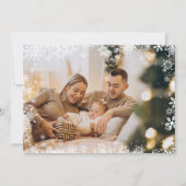 メリーエレガントクリスマス家族フォトカードフレーム シーズンカード (正面)