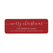 メリーエレガントクリスマス差出人住所ラベル ラベル (正面)