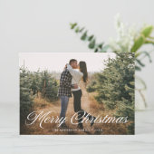 メリーエレガントクリスマス書道グリーンフォト シーズンカード (スタンド正面)