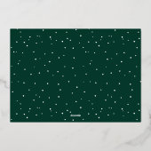 メリーエレガントクリスマス書道グリーン3写真 箔シーズンカード (裏面)