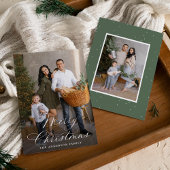 メリーエレガントクリスマス書道セージ2写真 シーズンカード