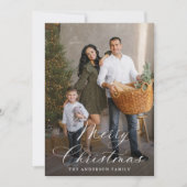 メリーエレガントクリスマス書道セージ2写真 シーズンカード (正面)