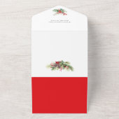 メリーエレガントクリスマス書道フローラ写真 オールインワン招待状 (外側)