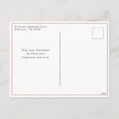 メリーエレガントクリスマス書道フローラ写真 シーズンポストカード (裏面)