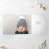 メリーエレガントクリスマス書道フローラ写真 三つ折りカード (内部)