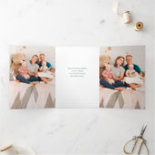 メリーエレガントクリスマス書道フローラ写真 三つ折りカード (内部)