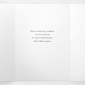 メリーエレガントクリスマス書道フローラ写真 三つ折りカード (内部中)