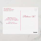 メリーエレガントクリスマス書道台本の写真 箔シーズンポストカード (裏面)