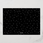 メリーエレガントクリスマス書道黒写真 箔シーズンカード (裏面)