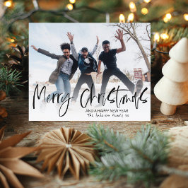 メリーエレガントクリスマス書道1写真 シーズンカード