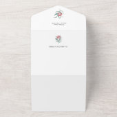 メリーエレガントクリスマス書道1 – 写真 オールインワン招待状 (外側)