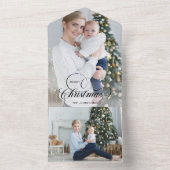 メリーエレガントクリスマス書道1 – 写真 オールインワン招待状 (内側)