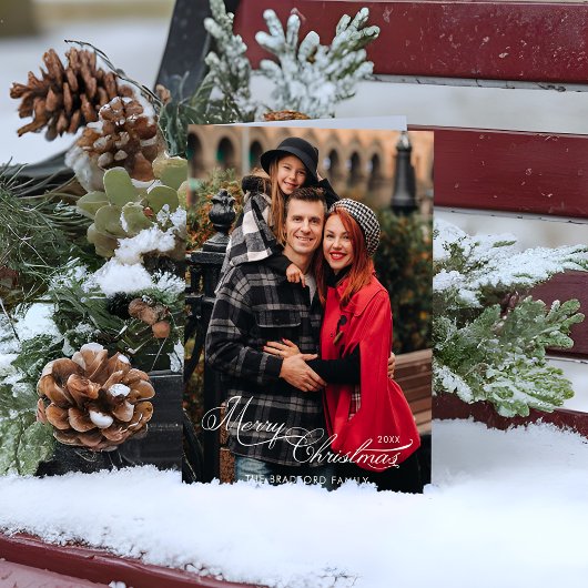 メリーエレガントクリスマス書道1 – 写真 シーズンカード