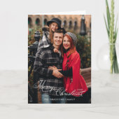 メリーエレガントクリスマス書道1 – 写真 シーズンカード (正面)