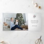 メリーエレガントクリスマス書道1 – 写真 三つ折りクリスマスカード (内部)