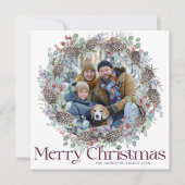 メリーエレガントクリスマス植物園リース&写真 シーズンカード (正面)