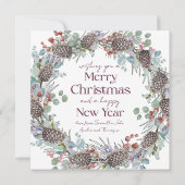 メリーエレガントクリスマス植物園リース&写真 シーズンカード (裏面)