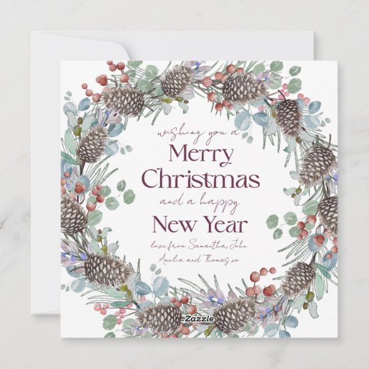 メリーエレガントクリスマス植物園リース&写真 シーズンカード (裏面)