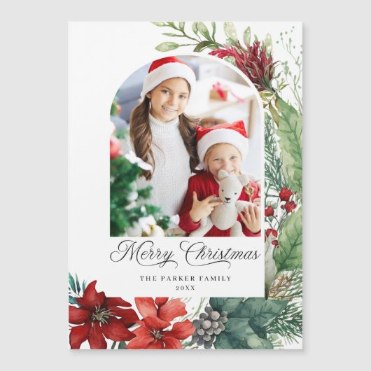 メリーエレガントクリスマス植物弓の写真 (正面)