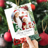 メリーエレガントクリスマス植物弓の写真 シーズンカード