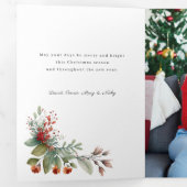 メリーエレガントクリスマス植物弓の写真 三つ折りカード (内部最初)