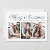 メリーエレガントクリスマス海軍書道3枚の写真 シーズンカード (正面)