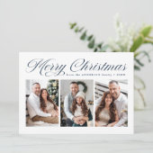 メリーエレガントクリスマス海軍書道3枚の写真 シーズンカード (スタンド正面)