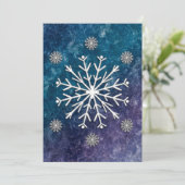 メリーエレガントクリスマス白いスノーフレーク一家 シーズンカード (スタンド正面)