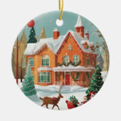 メリーエレガントクリスマス葉書 セラミックオーナメント (正面)