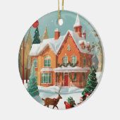 メリーエレガントクリスマス葉書 セラミックオーナメント (左)